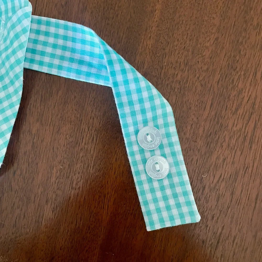 Little English Aqua Gingham Bubble